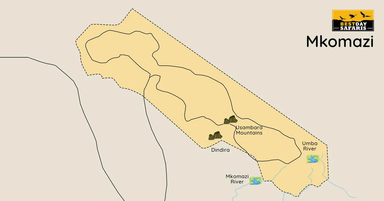 Mkomazi National Park Map
