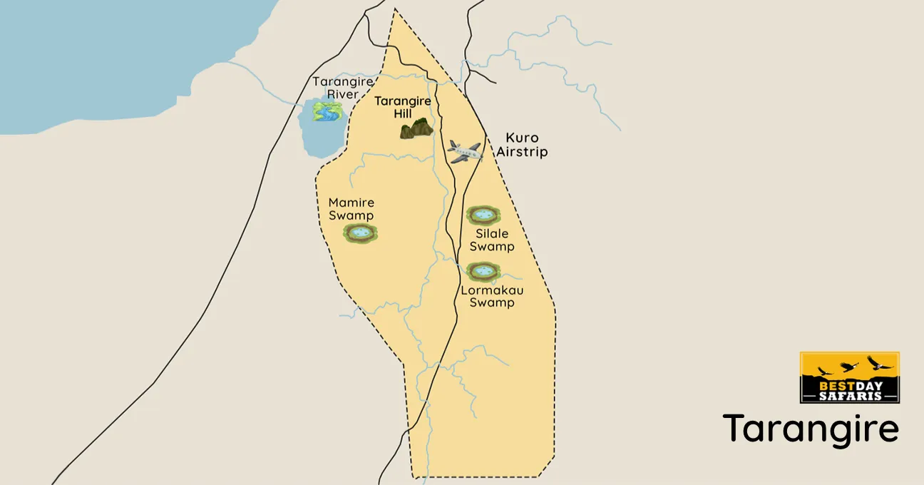 Tarangire National Park Map